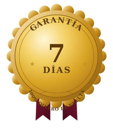 Garantía de 7 días, 100% dinero de vuelta